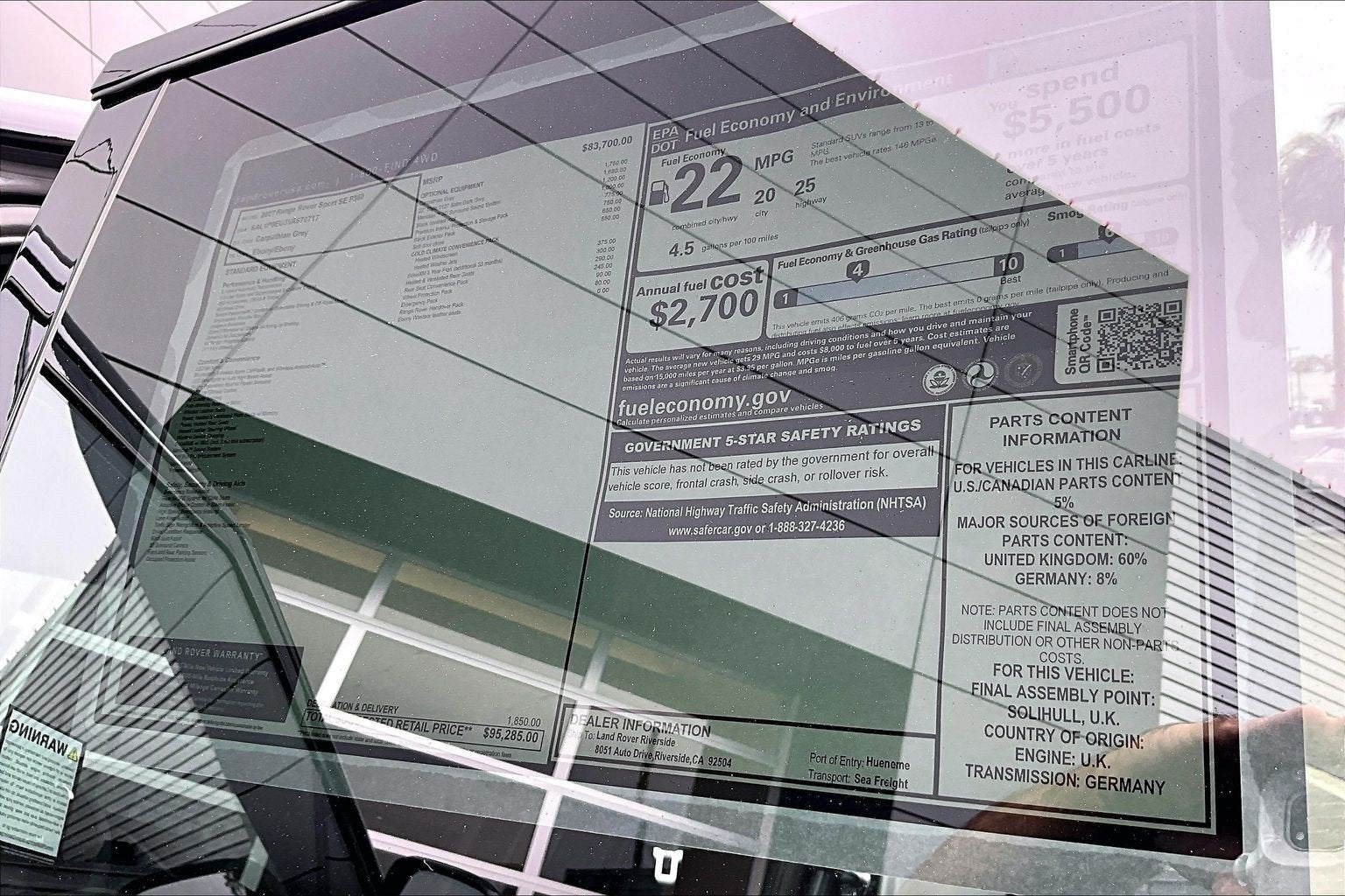 2027 Land Rover Range Rover Sport SE