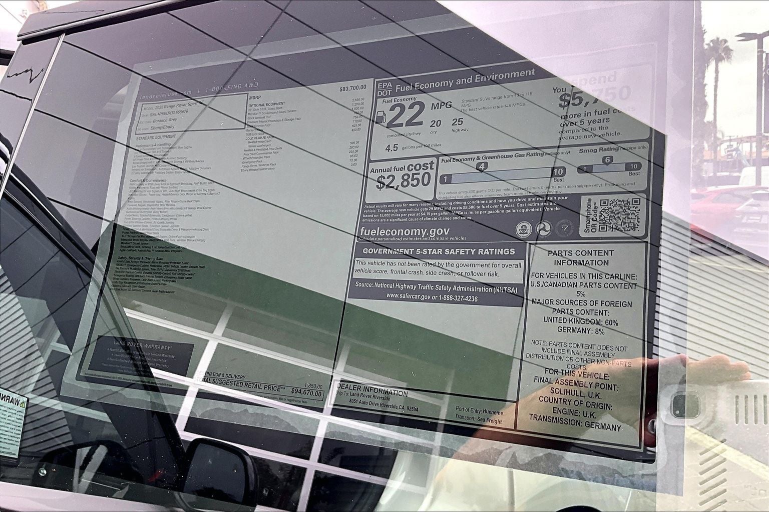 2026 Land Rover Range Rover Sport SE