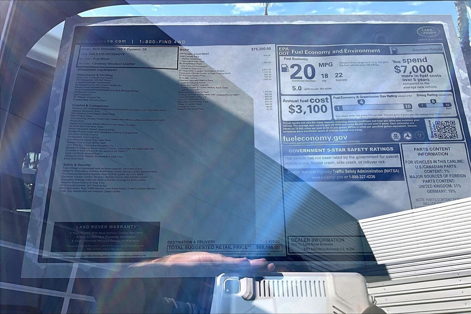 2026 Land Rover Defender 110 X-Dynamic SE