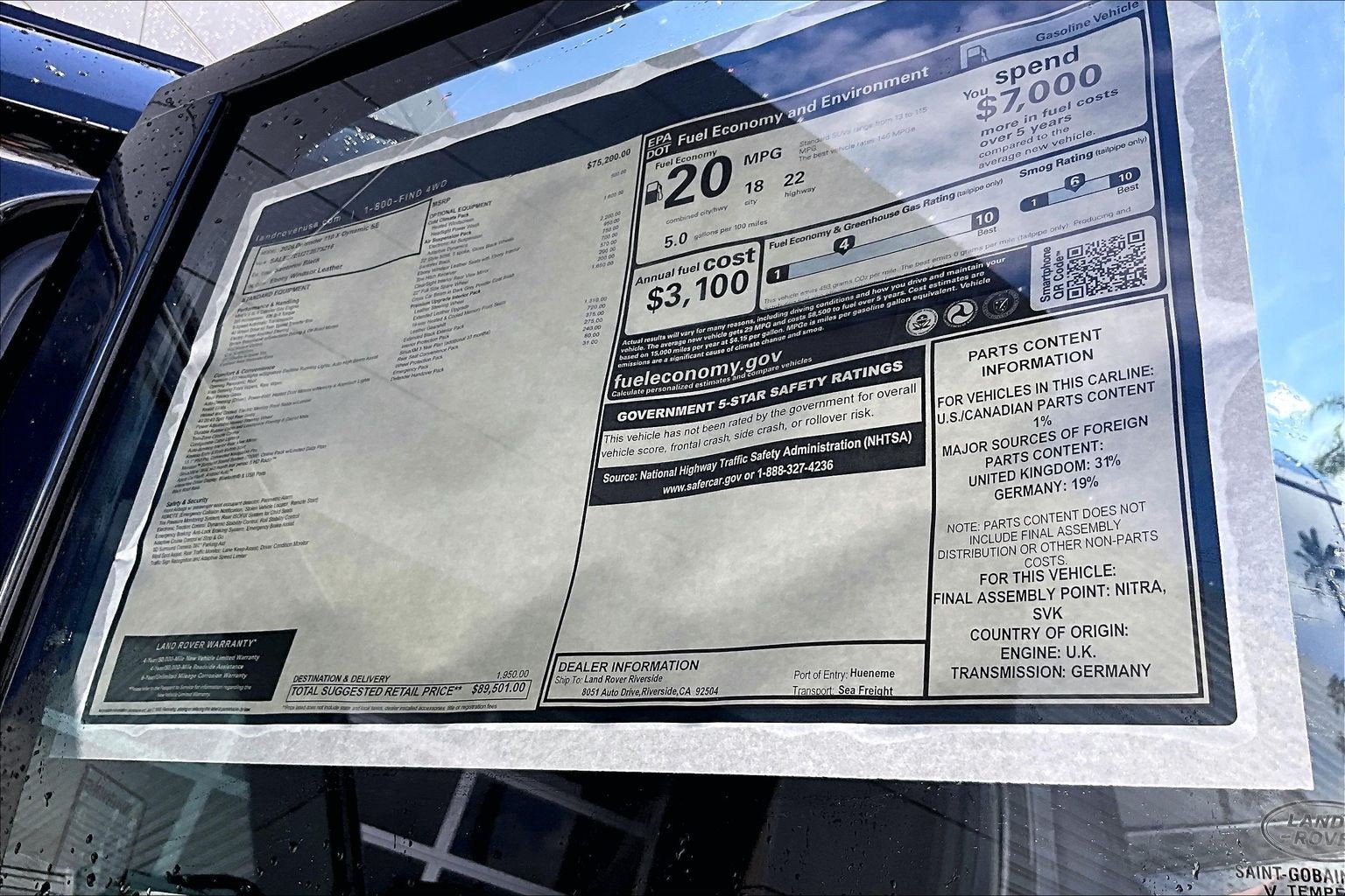 2026 Land Rover Defender 110 X-Dynamic SE