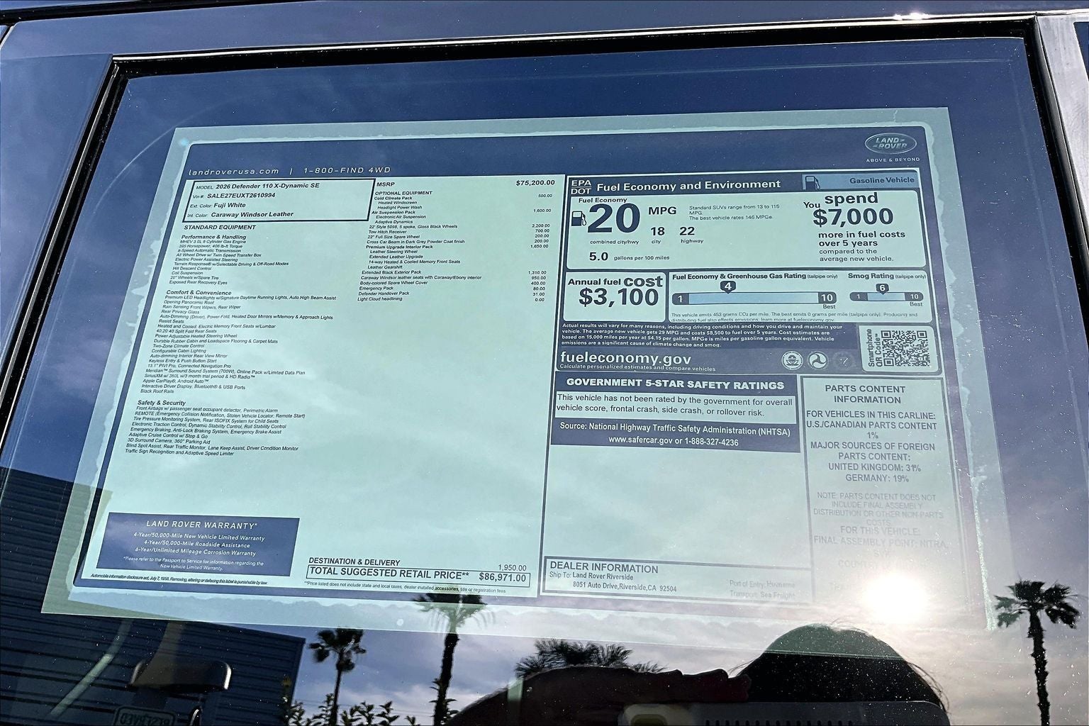 2026 Land Rover Defender 110 X-Dynamic SE