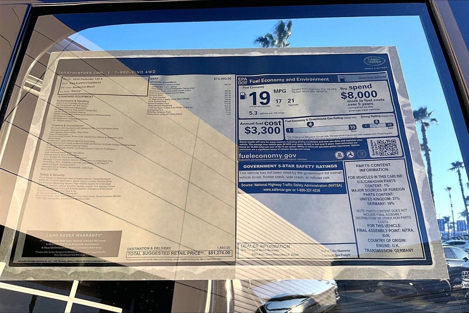 2026 Land Rover Defender 130 S