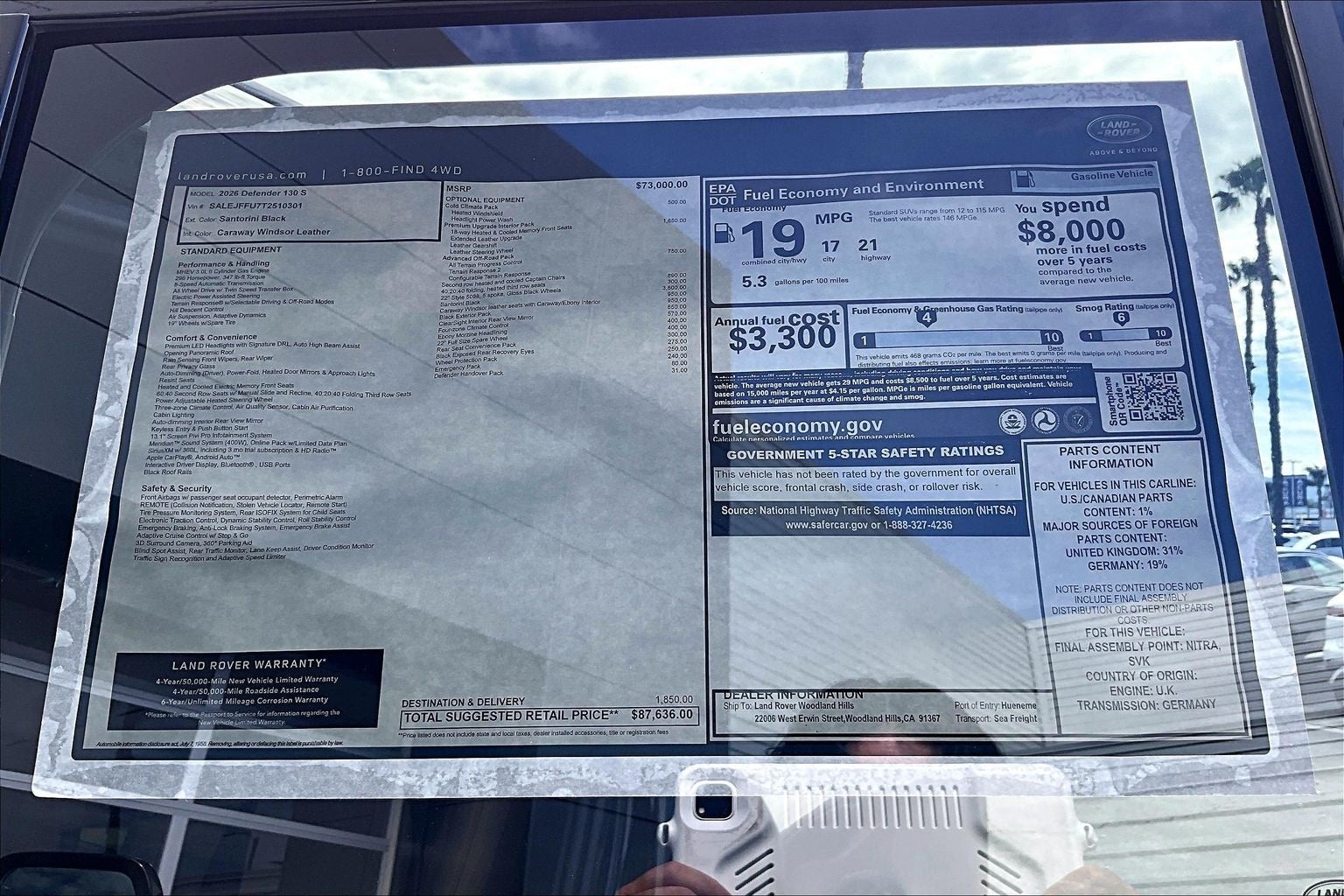 2026 Land Rover Defender 130 S