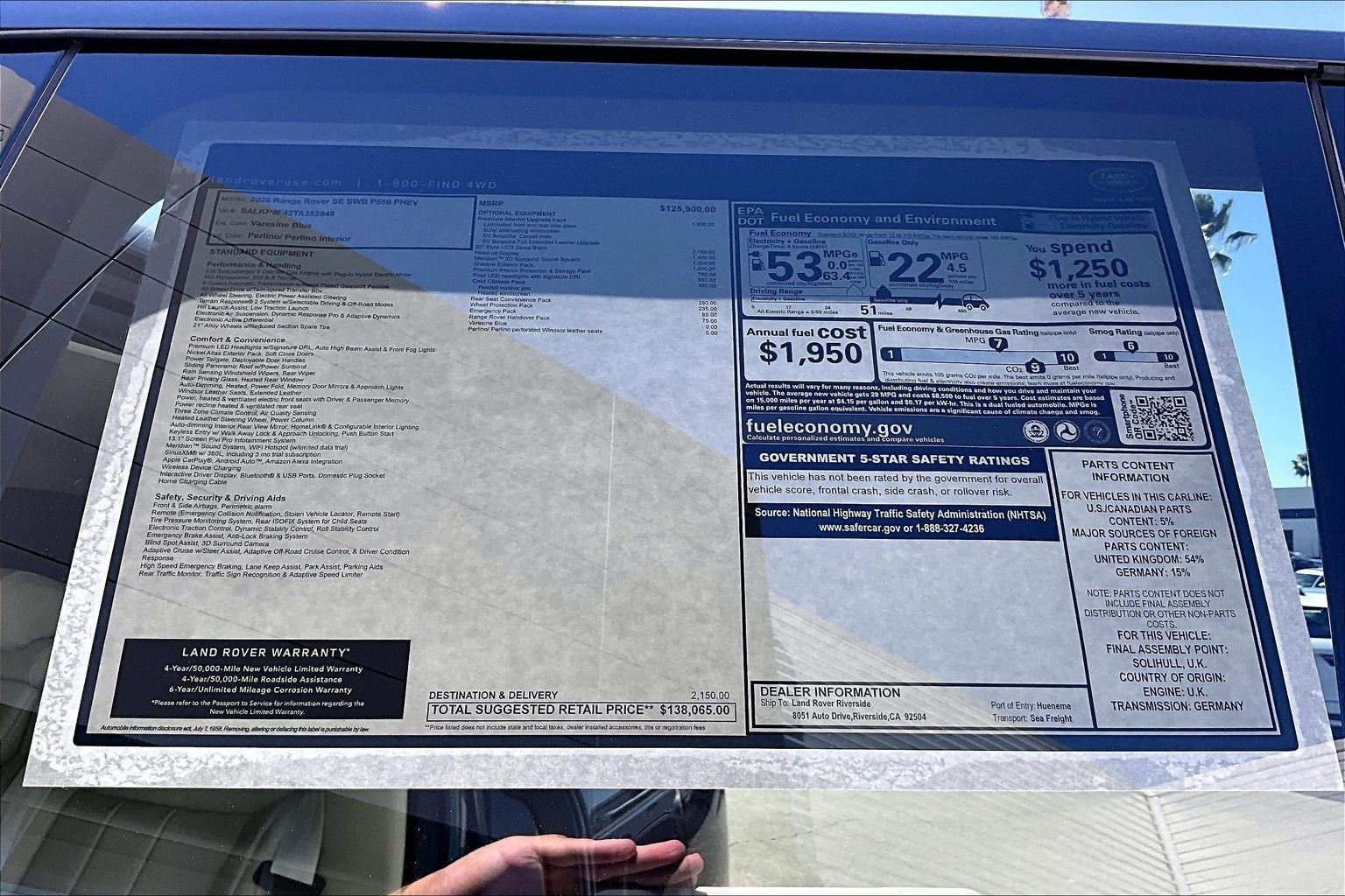 2026 Land Rover Range Rover Plug-In Hybrid SE