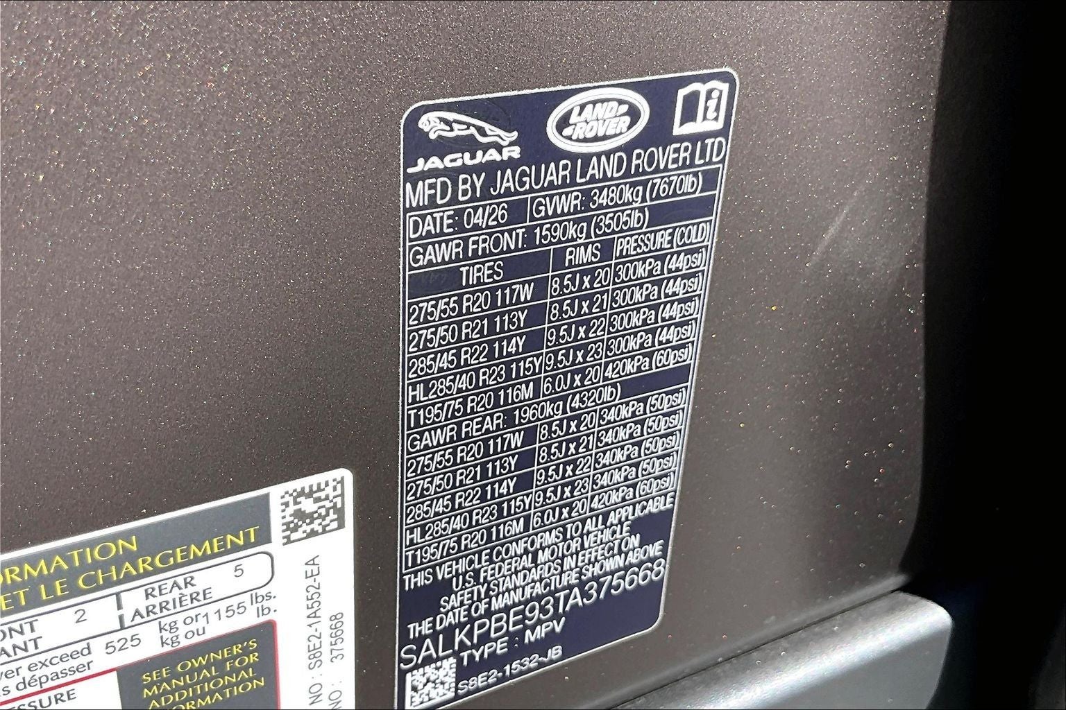2026 Land Rover Range Rover SE LWB