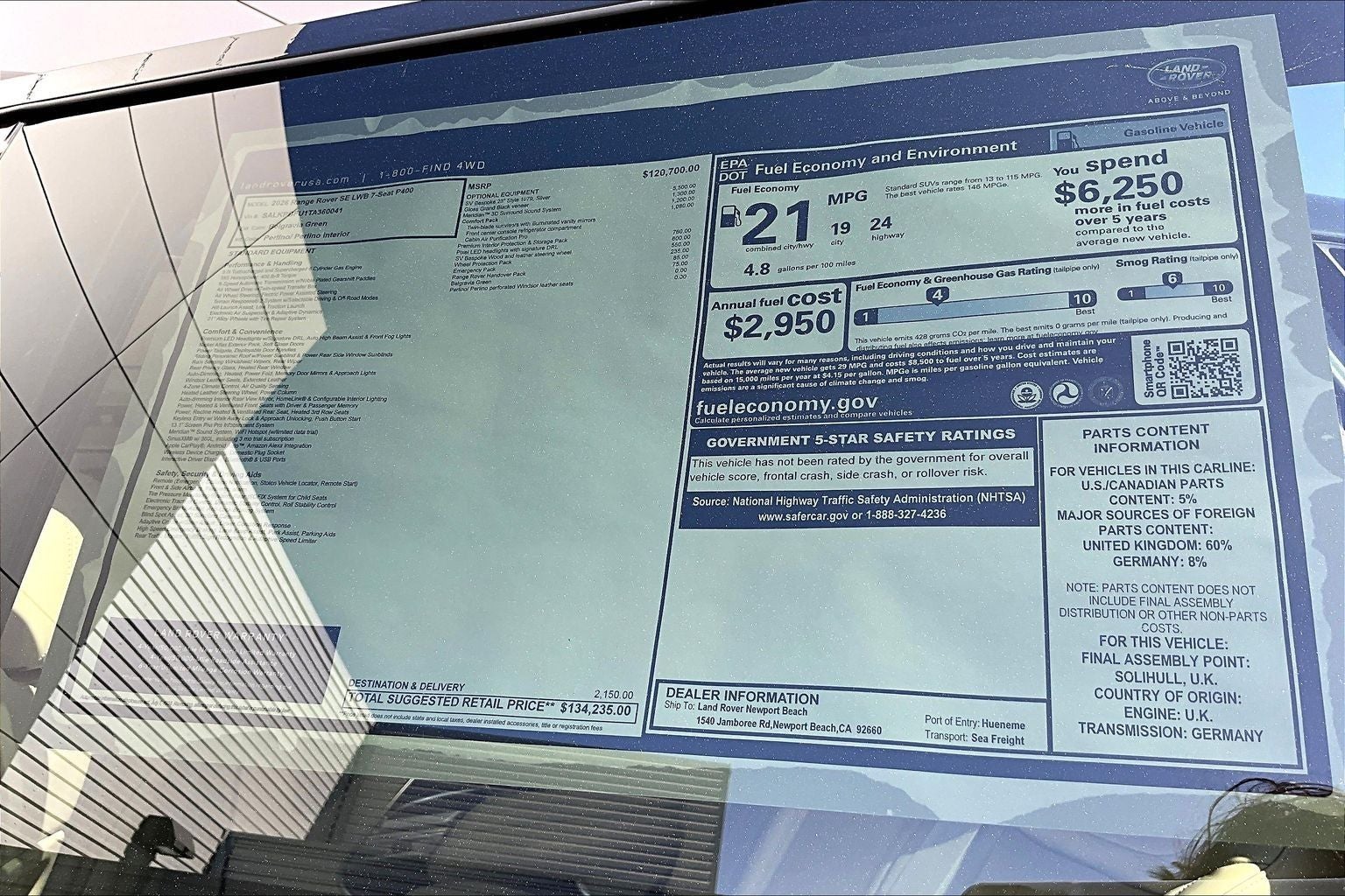 2026 Land Rover Range Rover SE LWB