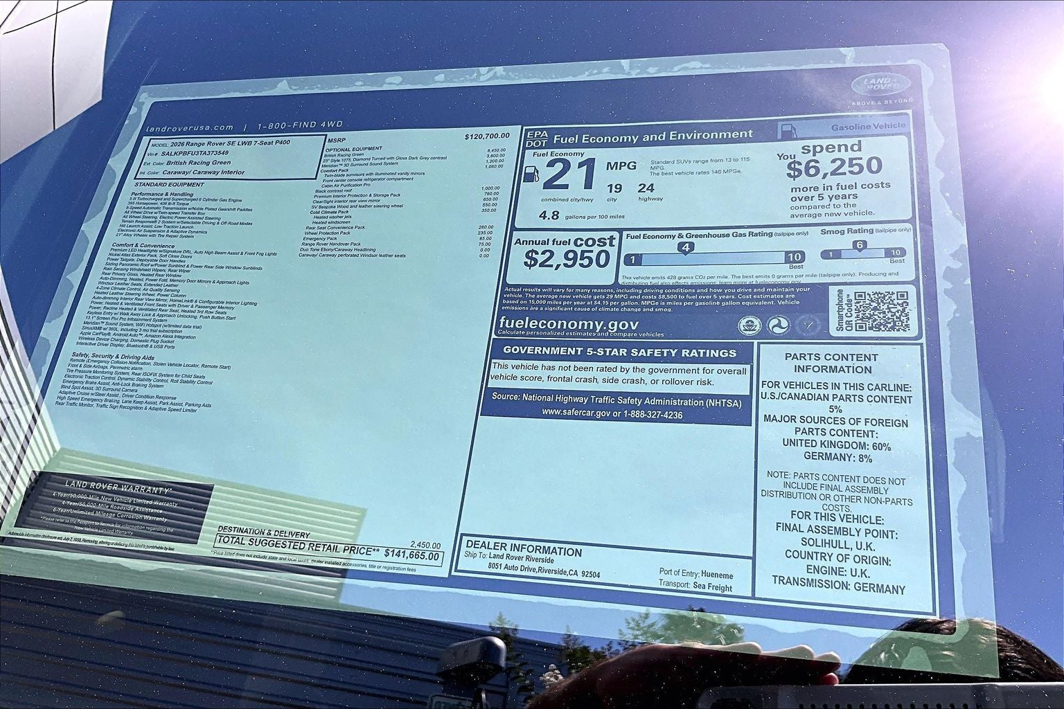 2026 Land Rover Range Rover SE LWB