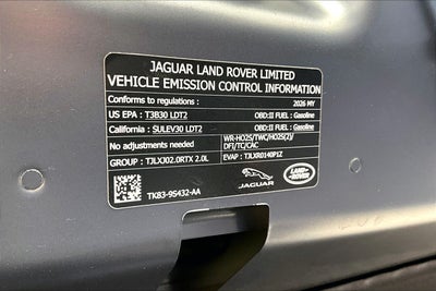 2026 Land Rover Range Rover Velar S