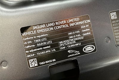 2026 Land Rover Range Rover Velar Dynamic SE