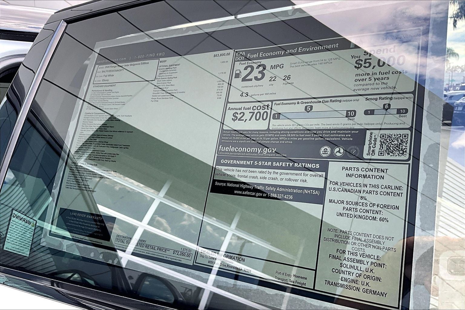 2026 Land Rover Range Rover Velar Belgravia Edition
