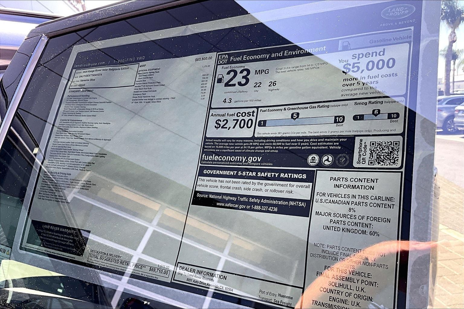 2026 Land Rover Range Rover Velar P250 Base