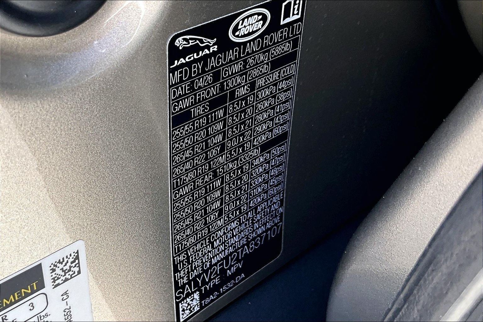 2026 Land Rover Range Rover Velar Belgravia Edition