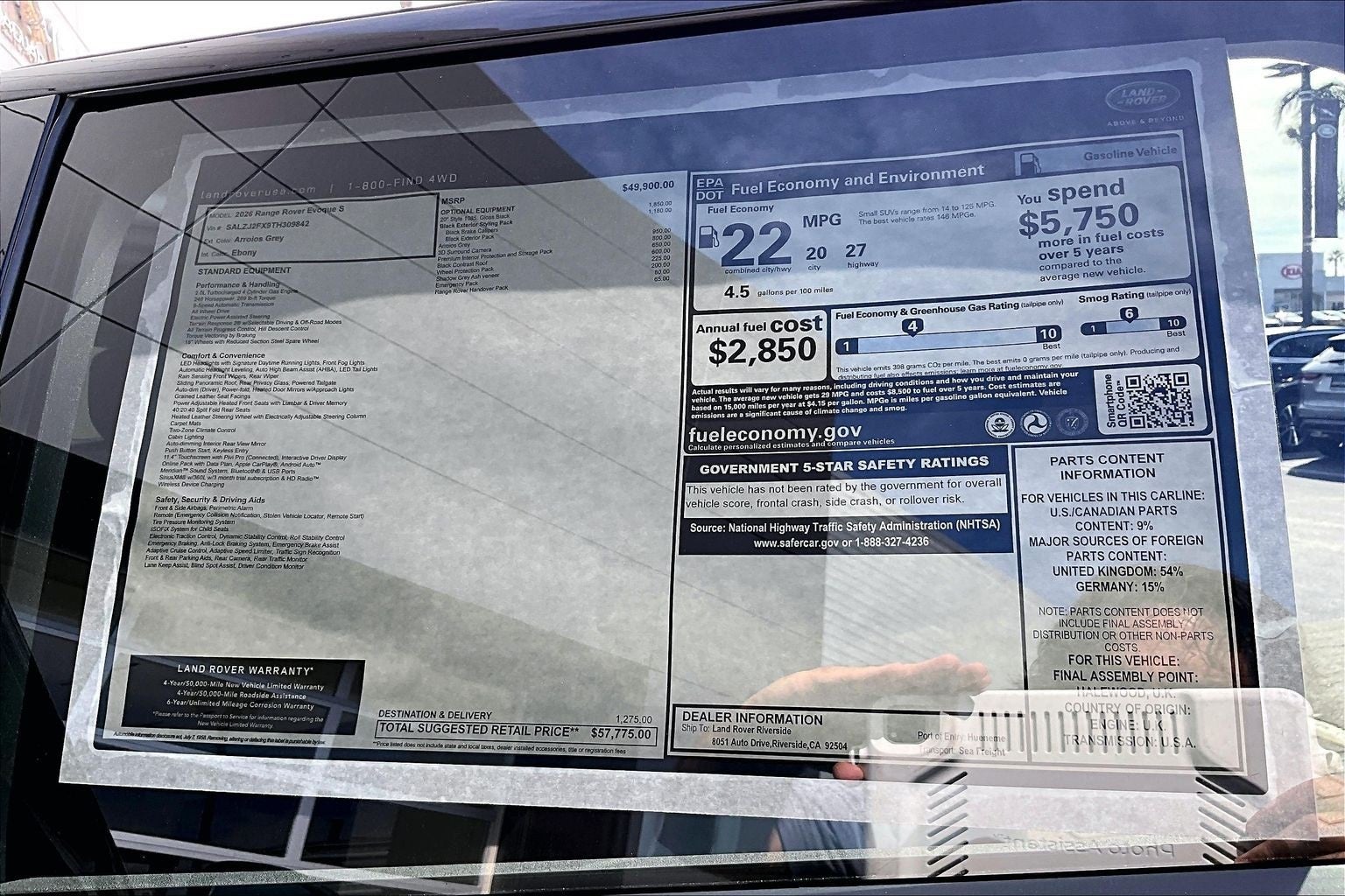 2026 Land Rover Range Rover Evoque S