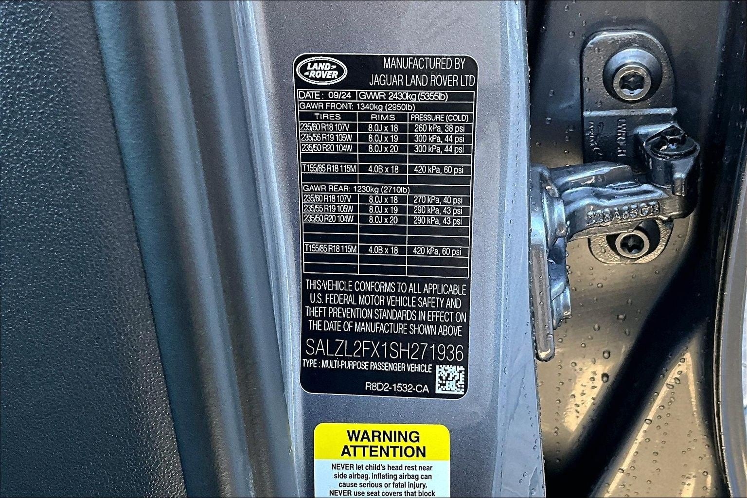 2025 Land Rover Range Rover Evoque Dynamic