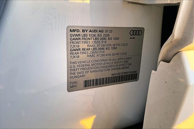 2022 Audi Q3 Premium Plus S Line quattro