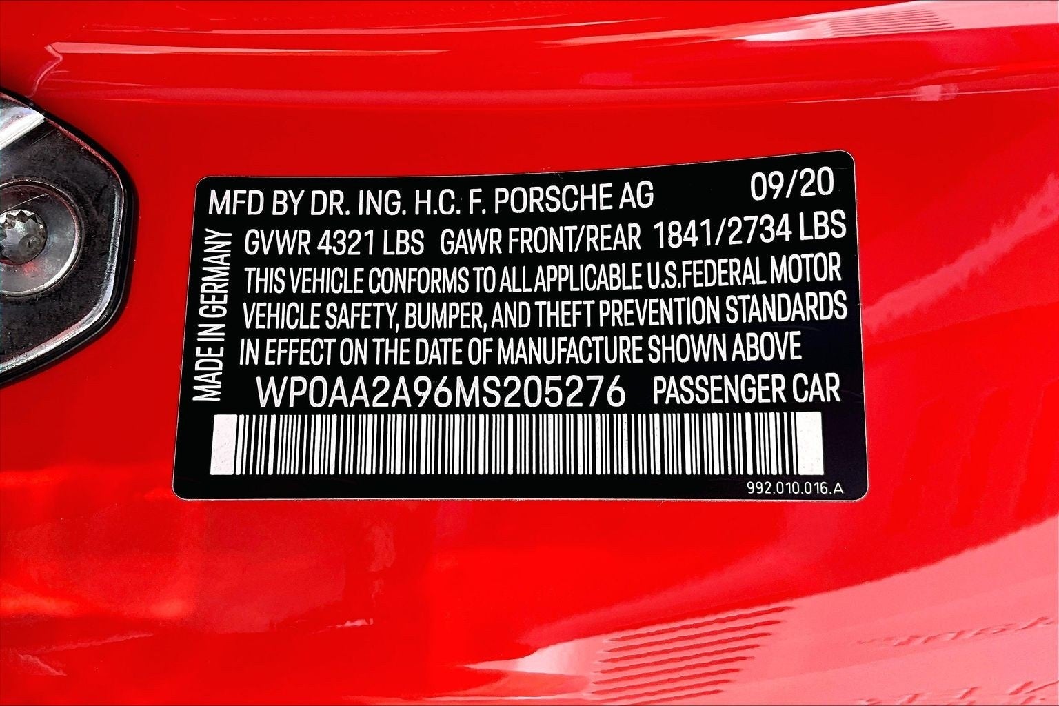 2021 Porsche 911 Carrera