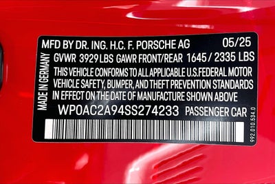 2025 Porsche 911 GT3