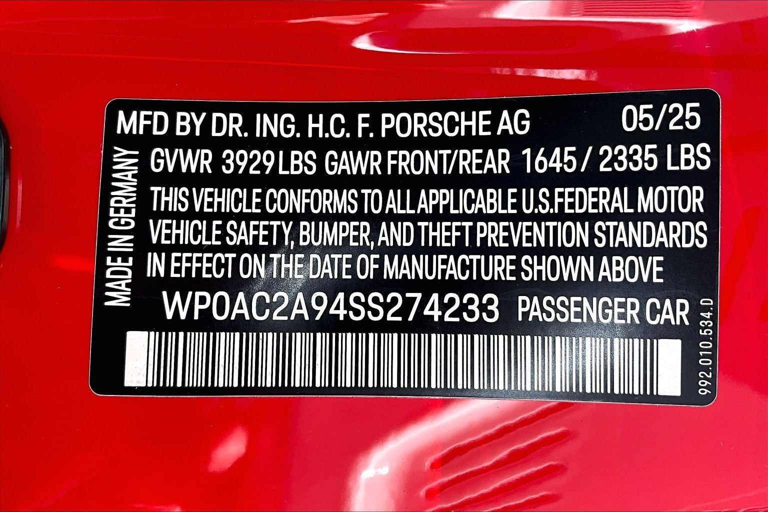2025 Porsche 911 GT3