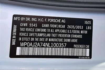 2022 Porsche Panamera Base