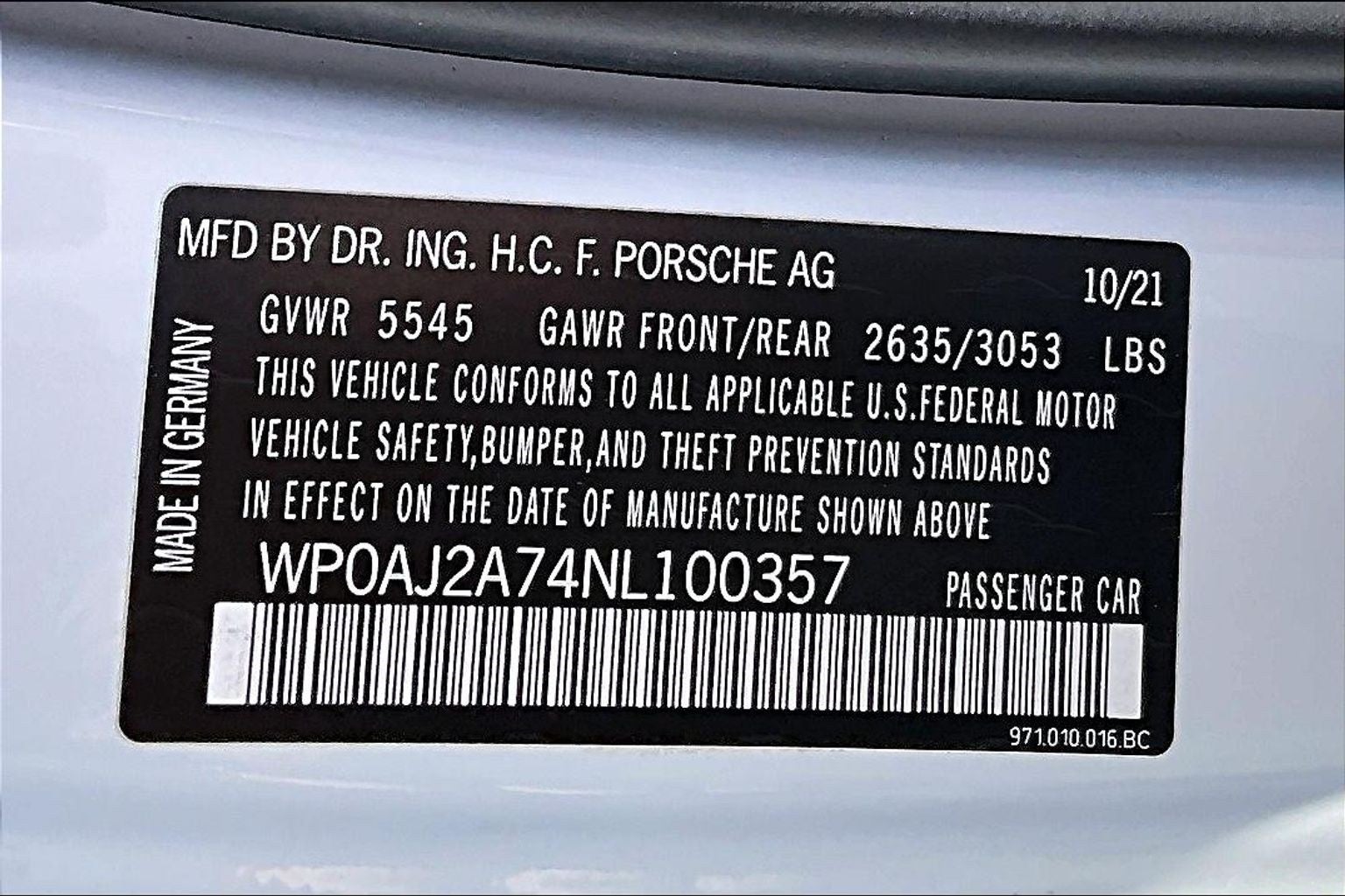 2022 Porsche Panamera Base