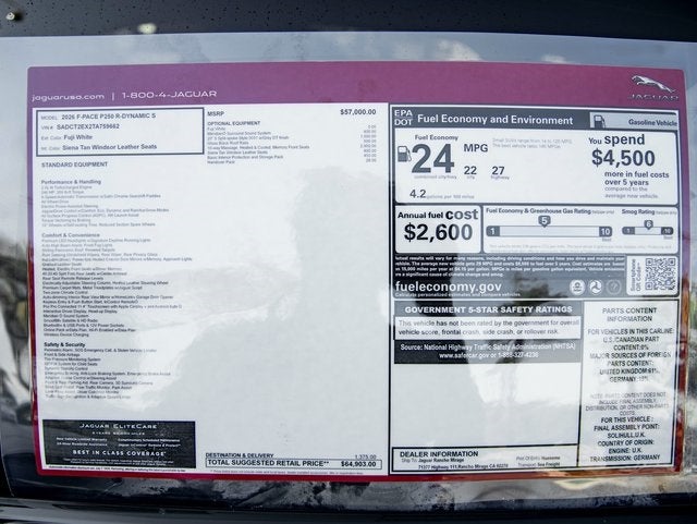 2026 Jaguar F-PACE P250 R-Dynamic S