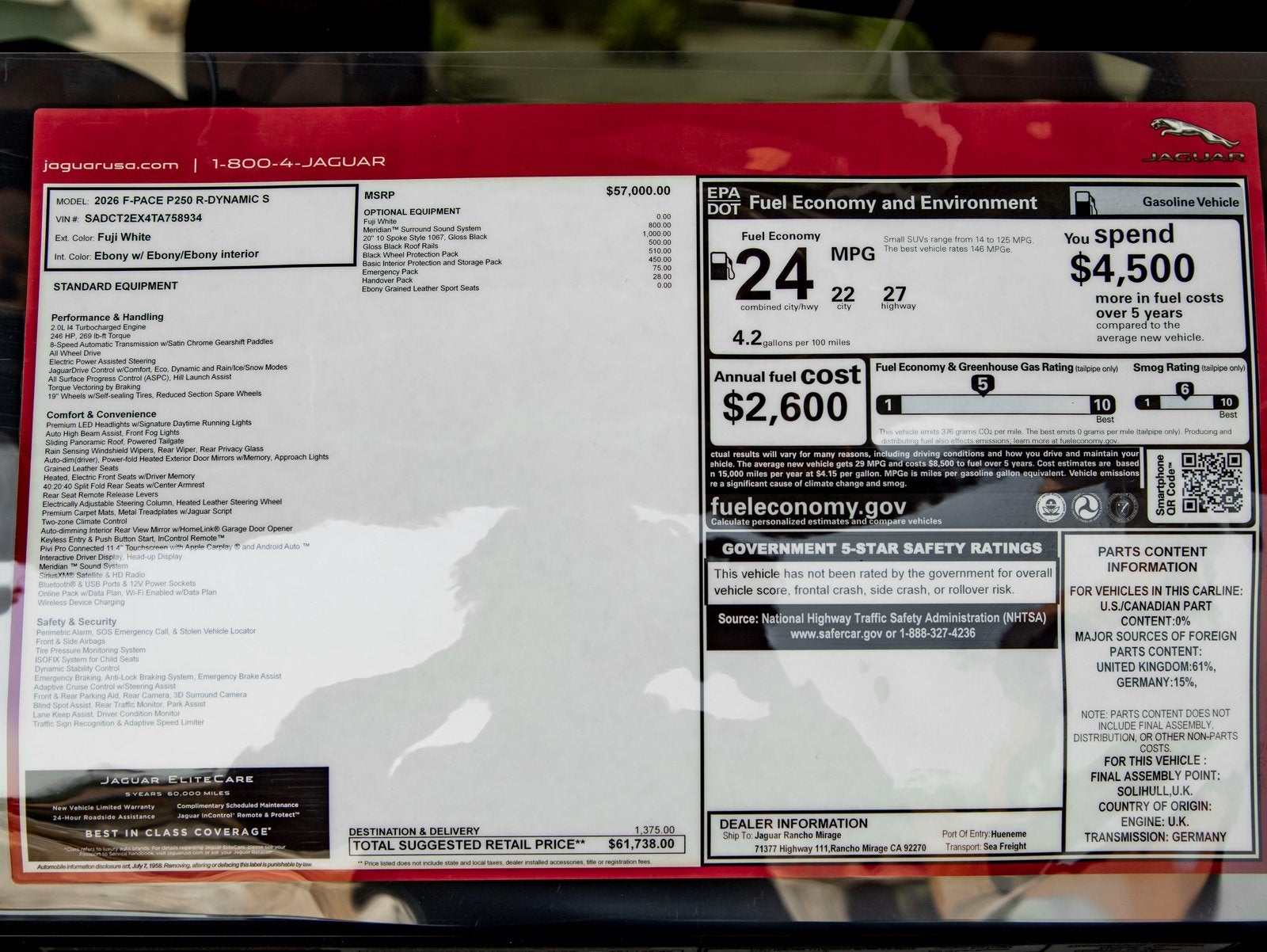 2026 Jaguar F-PACE P250 R-Dynamic S