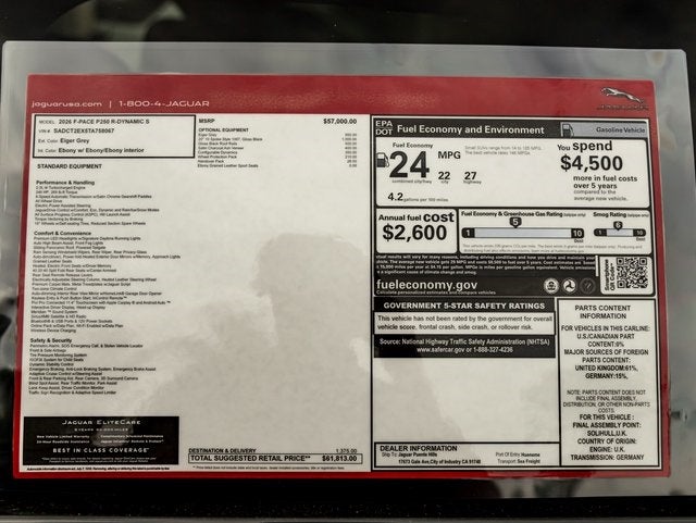 2026 Jaguar F-PACE P250 R-Dynamic S