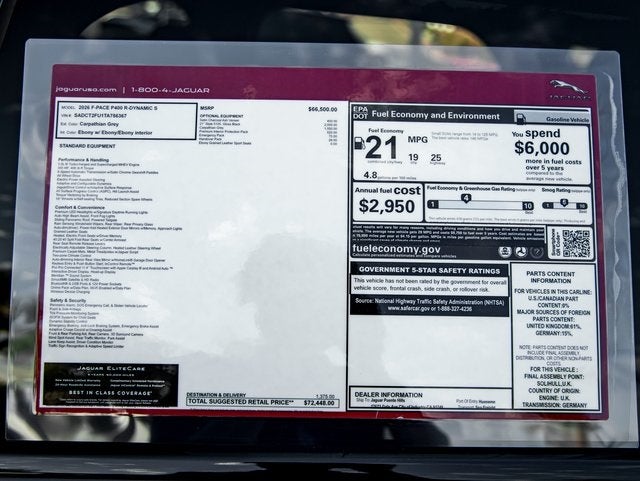 2026 Jaguar F-PACE P400 R-Dynamic S