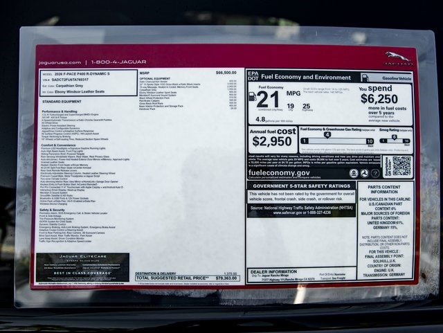 2026 Jaguar F-PACE P400 R-Dynamic S