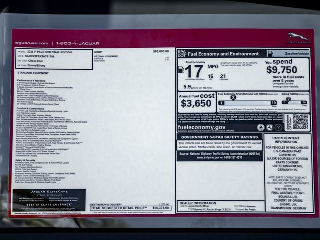 2026 Jaguar F-PACE SVR