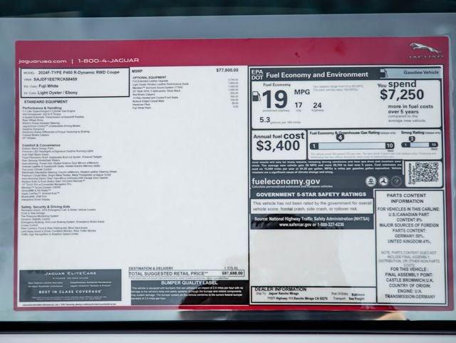 2024 Jaguar F-TYPE P450 R-Dynamic