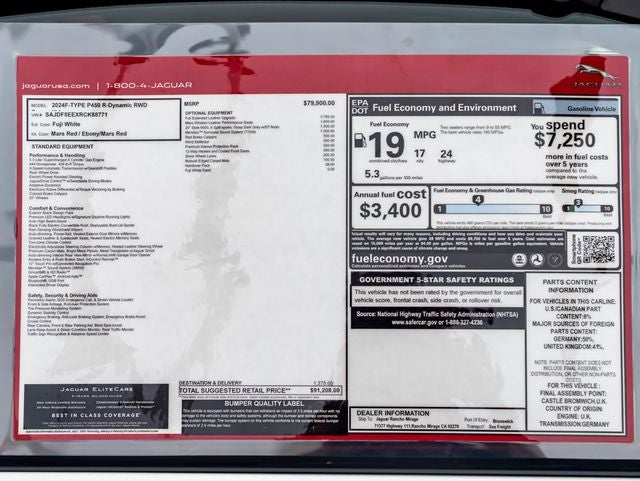 2024 Jaguar F-TYPE P450 R-Dynamic