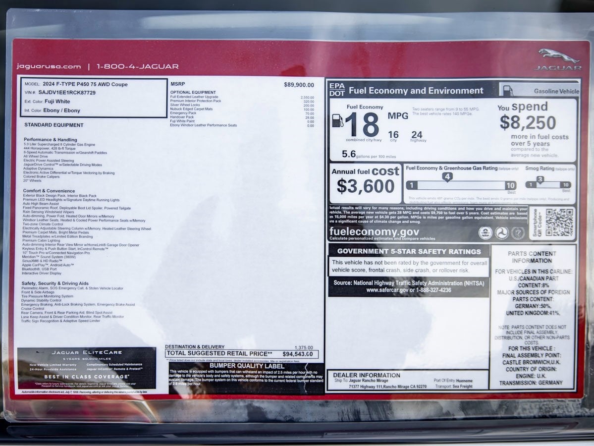 2024 Jaguar F-TYPE P450