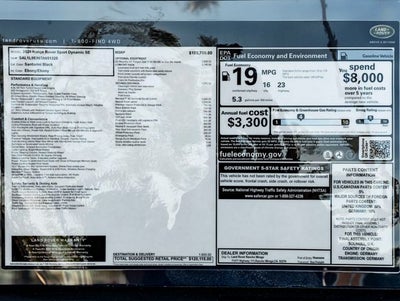 2026 Land Rover Range Rover Sport Dynamic SE