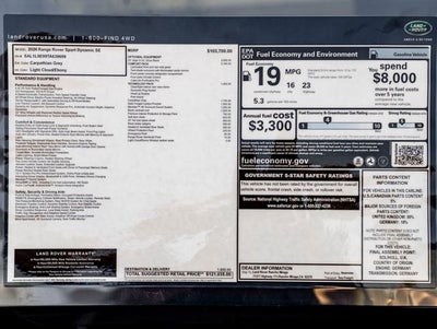 2026 Land Rover Range Rover Sport Dynamic SE