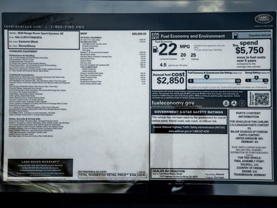 2026 Land Rover Range Rover Sport Dynamic SE