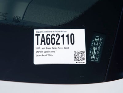 2026 Land Rover Range Rover Sport Dynamic SE