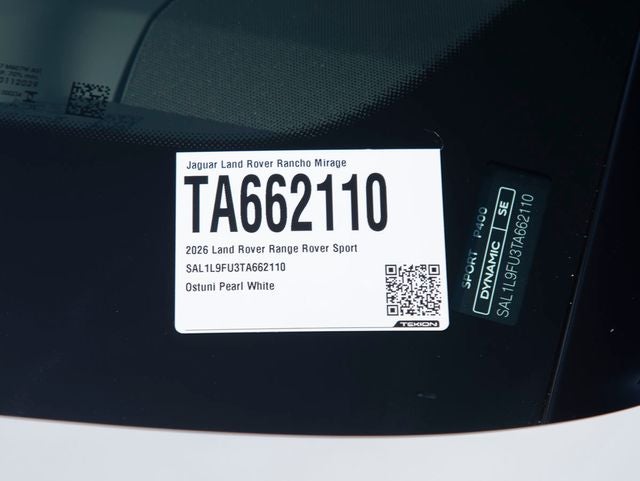 2026 Land Rover Range Rover Sport Dynamic SE