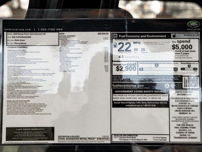 2025 Land Rover Range Rover Sport Dynamic SE