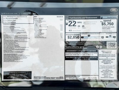 2026 Land Rover Range Rover Sport Dynamic SE