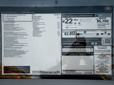 2026 Land Rover Range Rover Sport Dynamic SE
