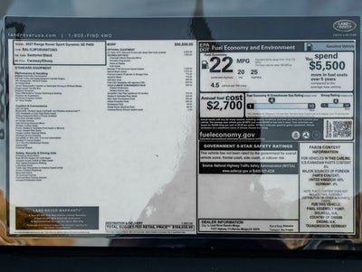 2027 Land Rover Range Rover Sport Dynamic SE