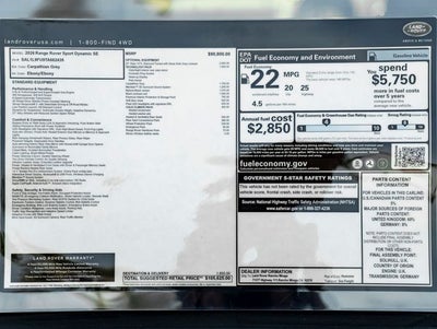 2026 Land Rover Range Rover Sport Dynamic SE