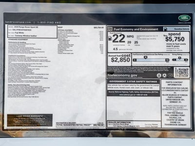 2026 Land Rover Range Rover Sport SE