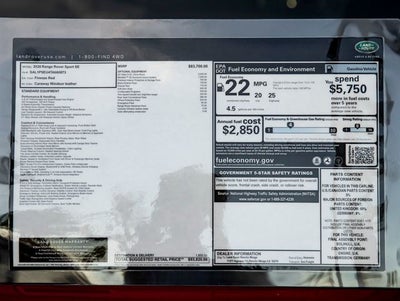 2026 Land Rover Range Rover Sport SE