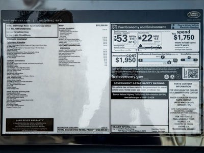 2027 Land Rover Range Rover Sport Plug-in Hybrid Base