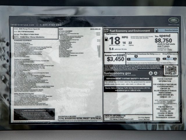 2026 Land Rover Range Rover Sport SV