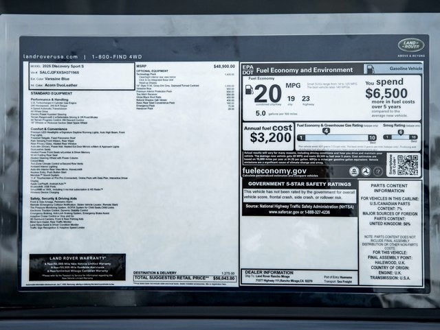 2025 Land Rover Discovery Sport S