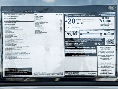 2026 Land Rover Defender 110 X-Dynamic SE