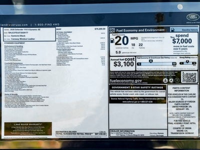 2026 Land Rover Defender 110 X-Dynamic SE